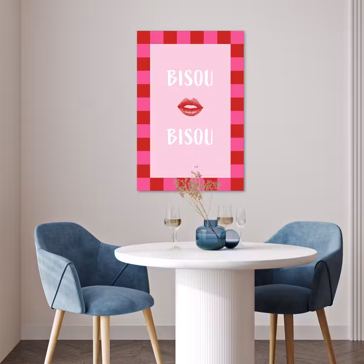 Poster - Kiss - Roze - Frans - Valentijn — 4