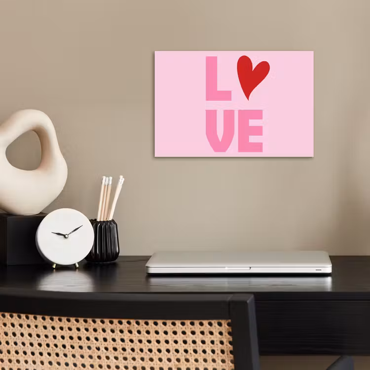 Poster - Love - Roze - Hart - Valentijn — 2