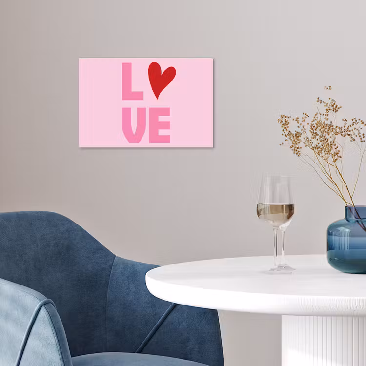 Poster - Love - Roze - Hart - Valentijn — 4