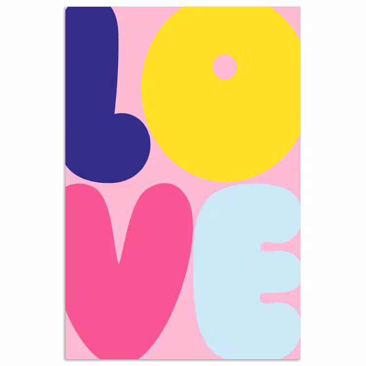 Poster - Love - Valentijn - Kleurrijk — 1