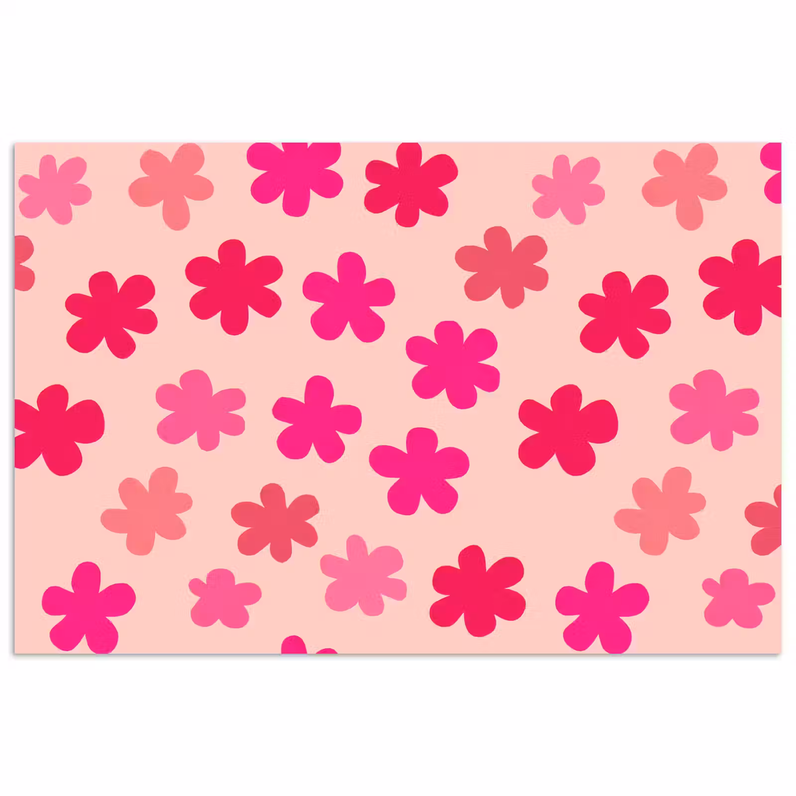Poster - Bloemen - Patroon - Roze — 1
