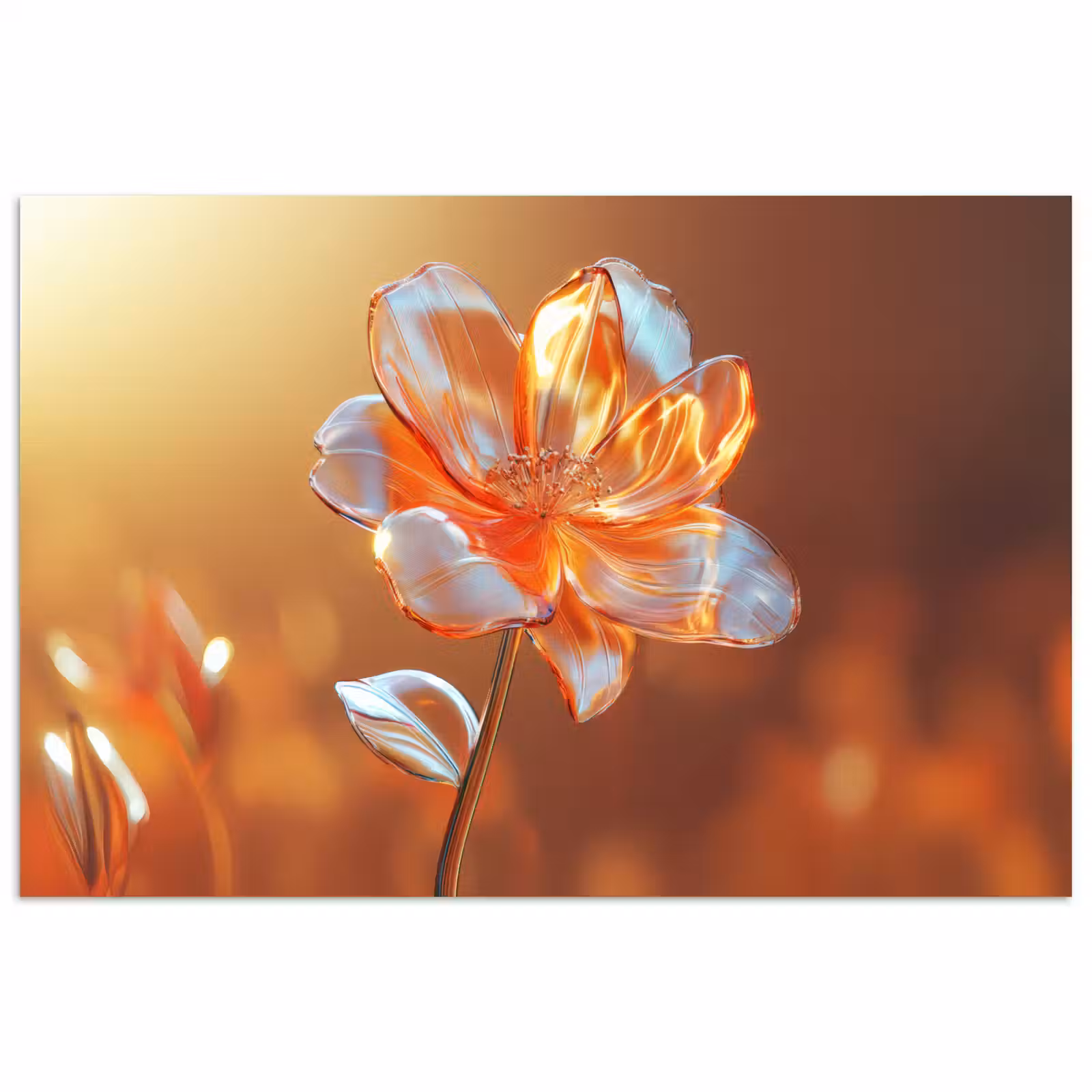 Poster - Glazen - Bloem - Zonlicht — 1