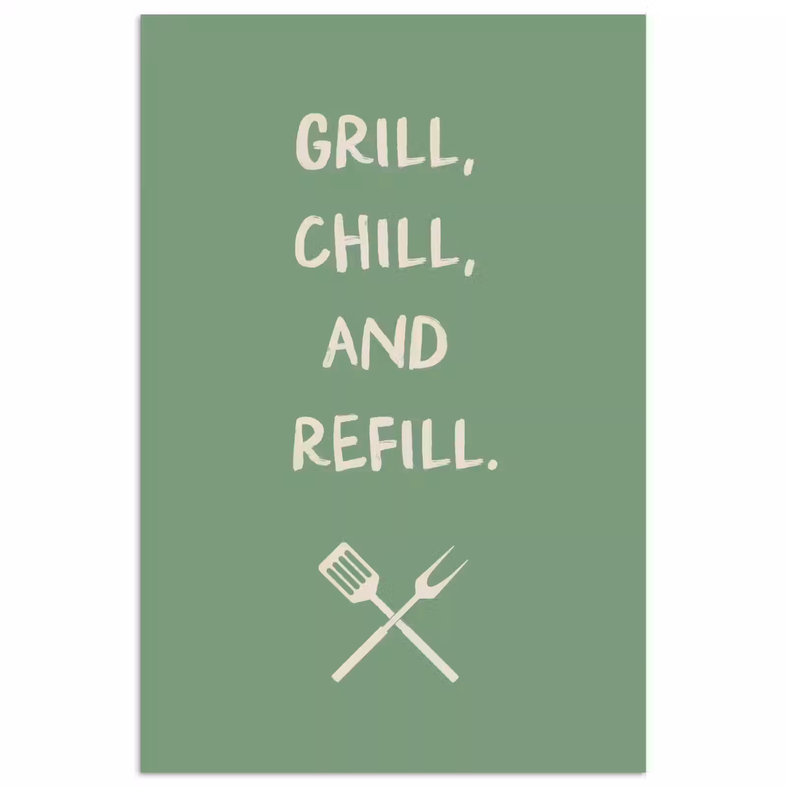 Poster - Grill - Groen - Zomer - Quote — 1