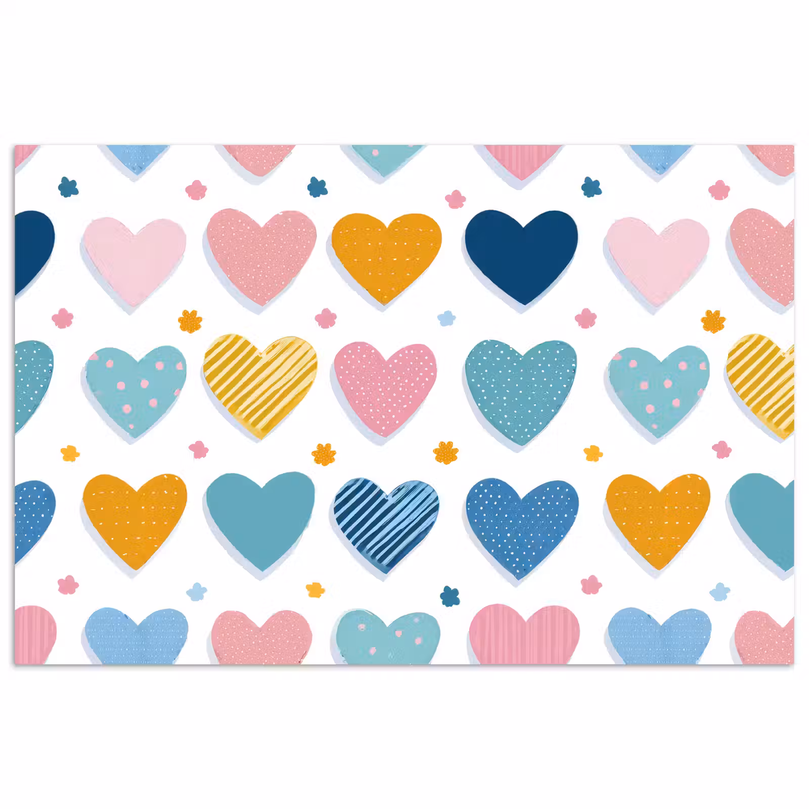 Poster - Hartjes - Pastel - Patroon — 1
