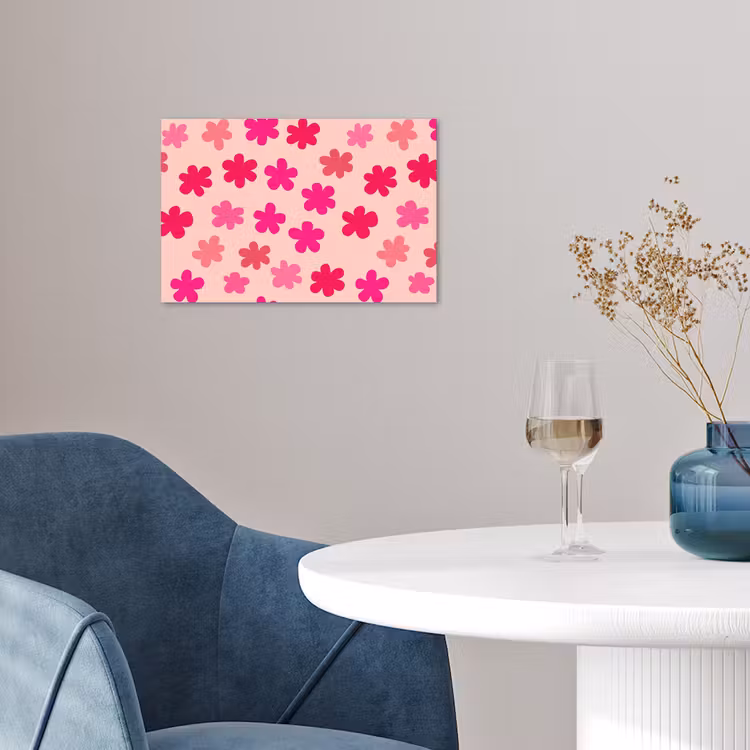 Poster - Bloemen - Patroon - Roze — 4