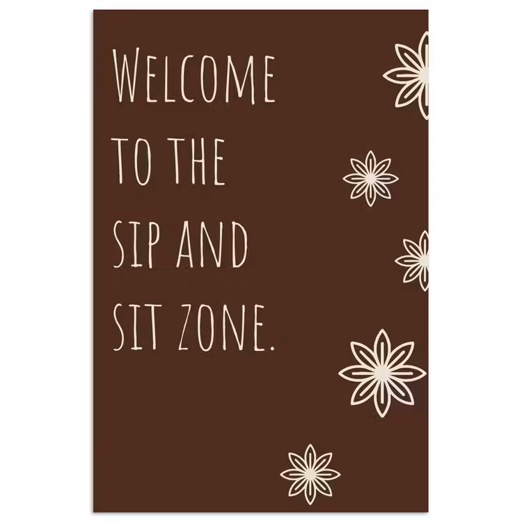 Poster - Bruin - Quote - Bloemen - Zomer — 1