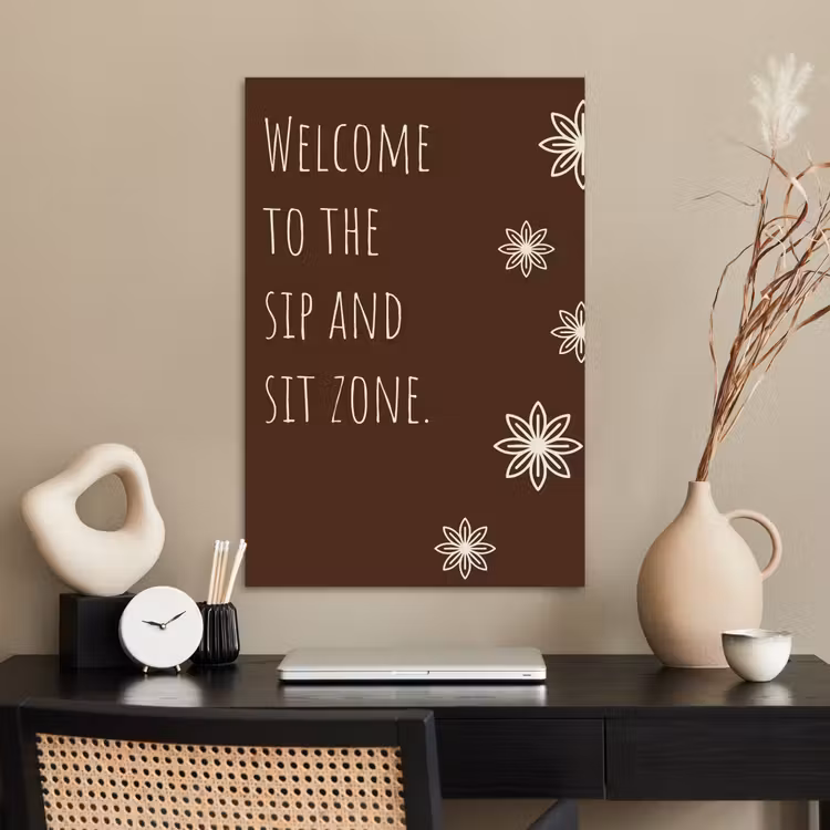 Poster - Bruin - Quote - Bloemen - Zomer — 2