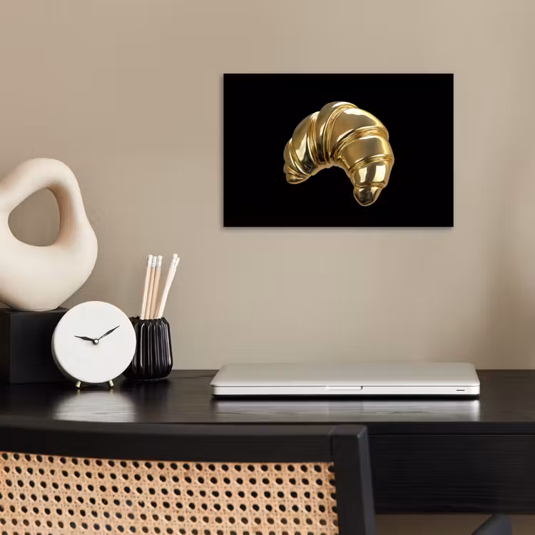 Poster - Croissant - Brood - Goud - Zwart — 2