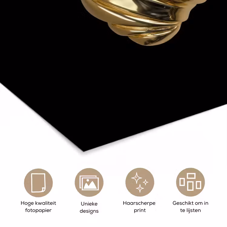 Poster - Croissant - Brood - Goud - Zwart — 5
