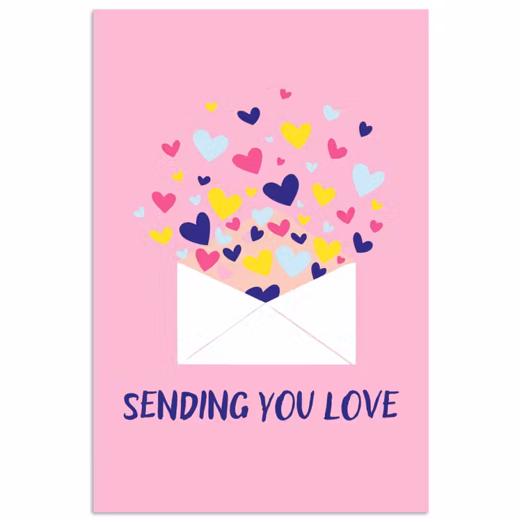 Poster - Envelop - Love - Hartjes - Valentijn — 1