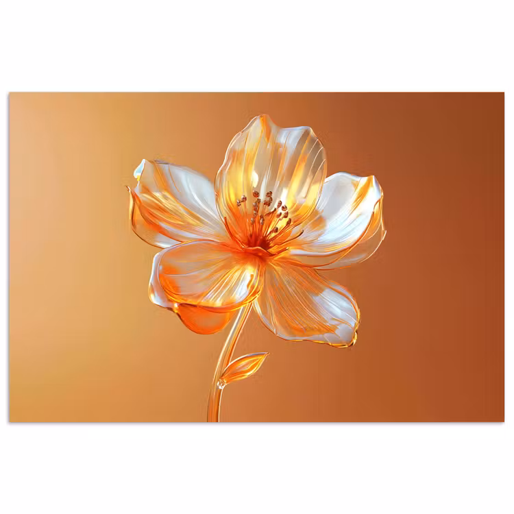 Poster - Glazen - Bloem - Oranje — 1