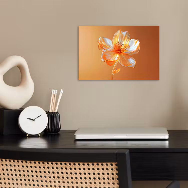 Poster - Glazen - Bloem - Oranje — 2