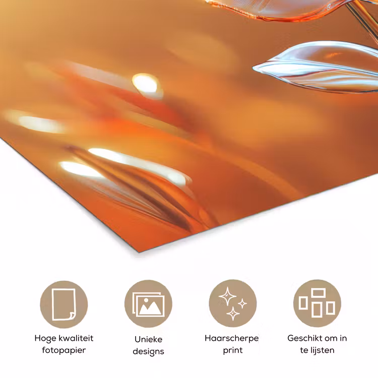 Poster - Glazen - Bloem - Zonlicht — 5