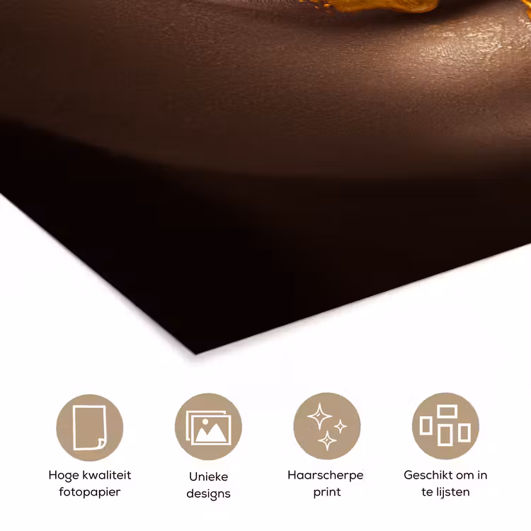 Poster - Goud - Vrouw - Verf - Lippen - Luxe — 5