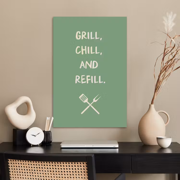 Poster - Grill - Groen - Zomer - Quote — 2