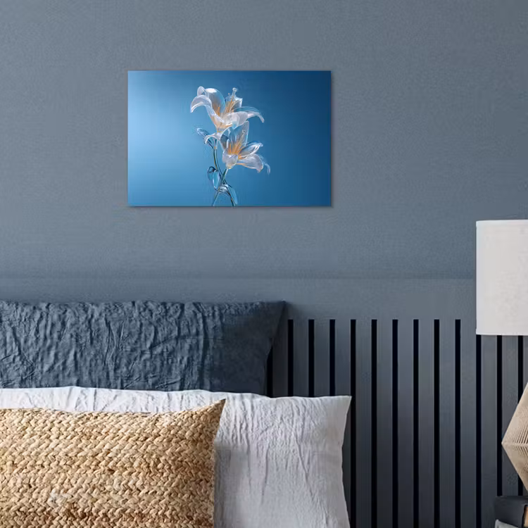 Poster - Lelies - Blauw - Glazen — 3