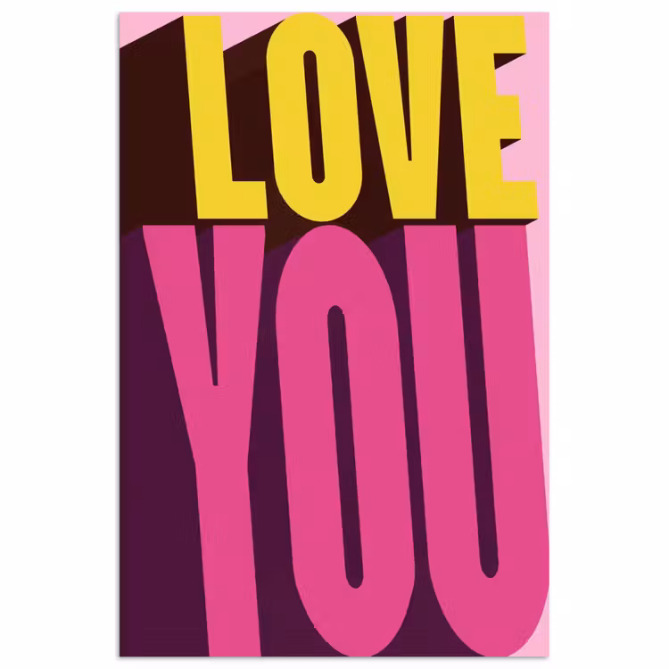 Poster - Love - Tekst - Roze - Valentijn — 1