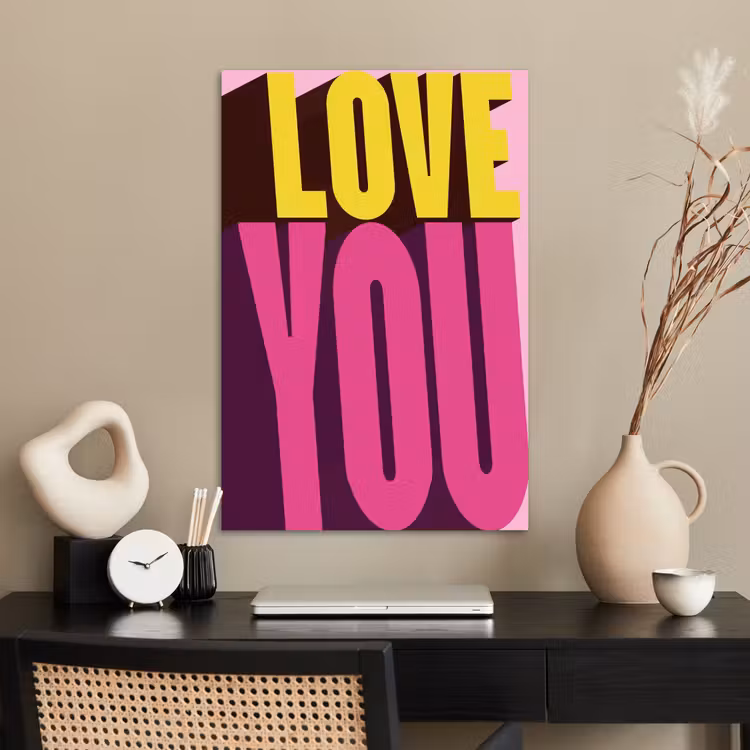 Poster - Love - Tekst - Roze - Valentijn — 2