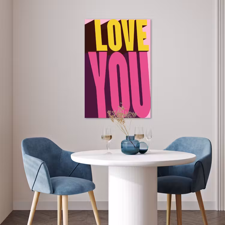 Poster - Love - Tekst - Roze - Valentijn — 4
