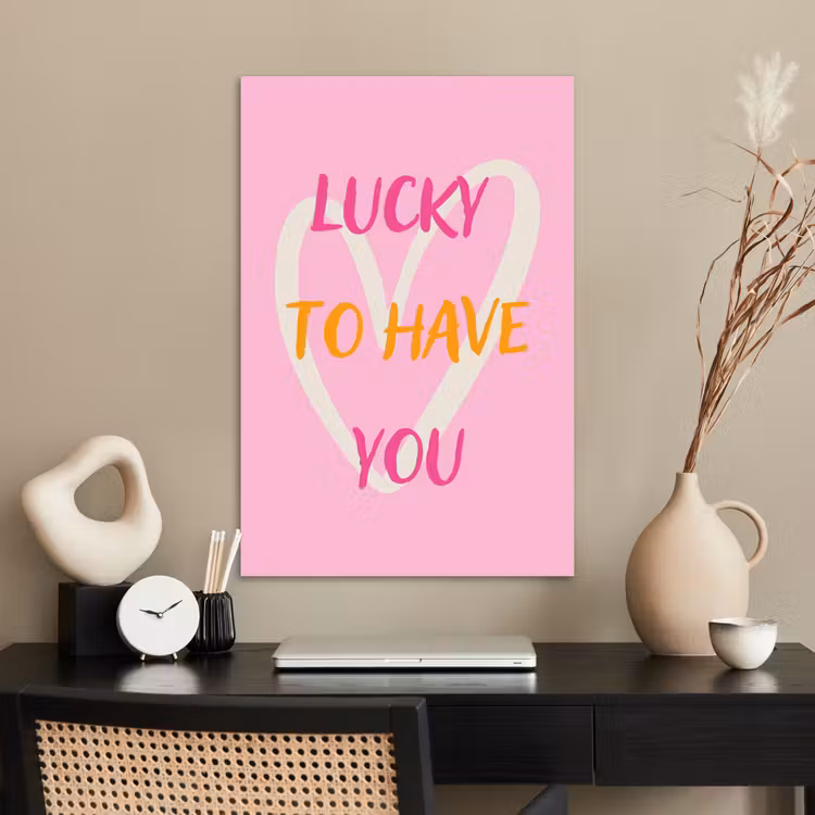 Poster - Lucky - Love - Valentijn - Roze — 2