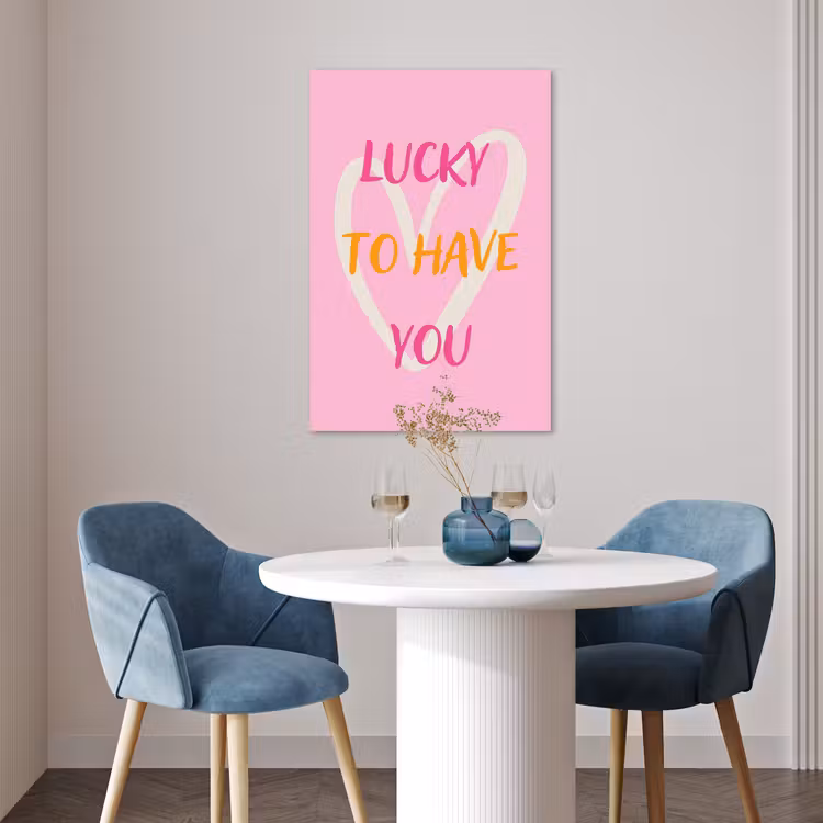 Poster - Lucky - Love - Valentijn - Roze — 4
