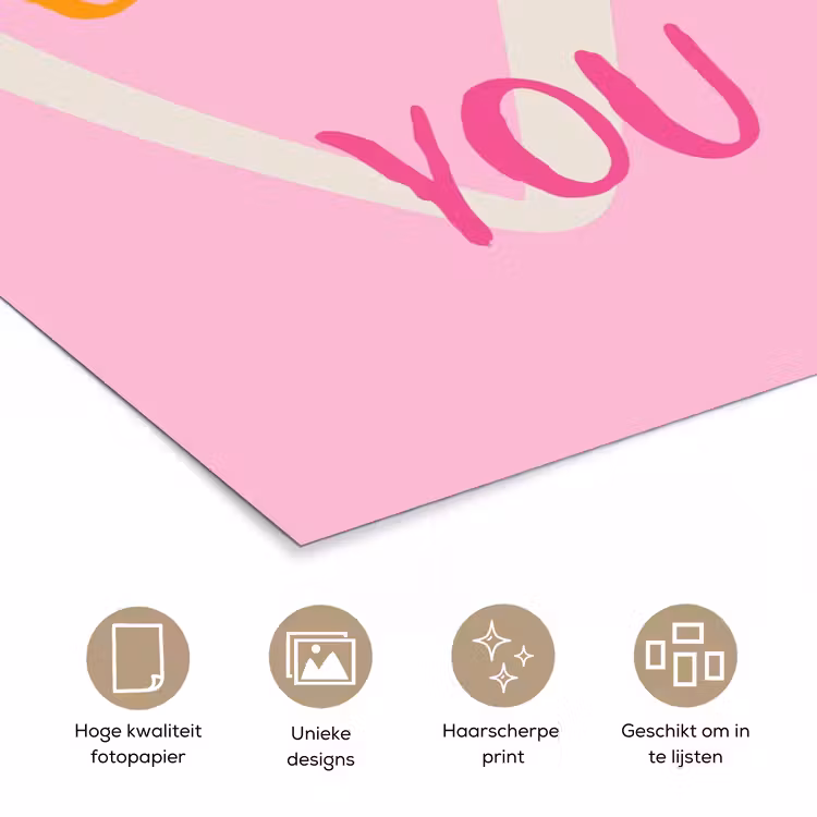 Poster - Lucky - Love - Valentijn - Roze — 5