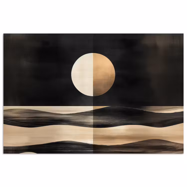 Poster - Maan - Cirkel - Goud — 1