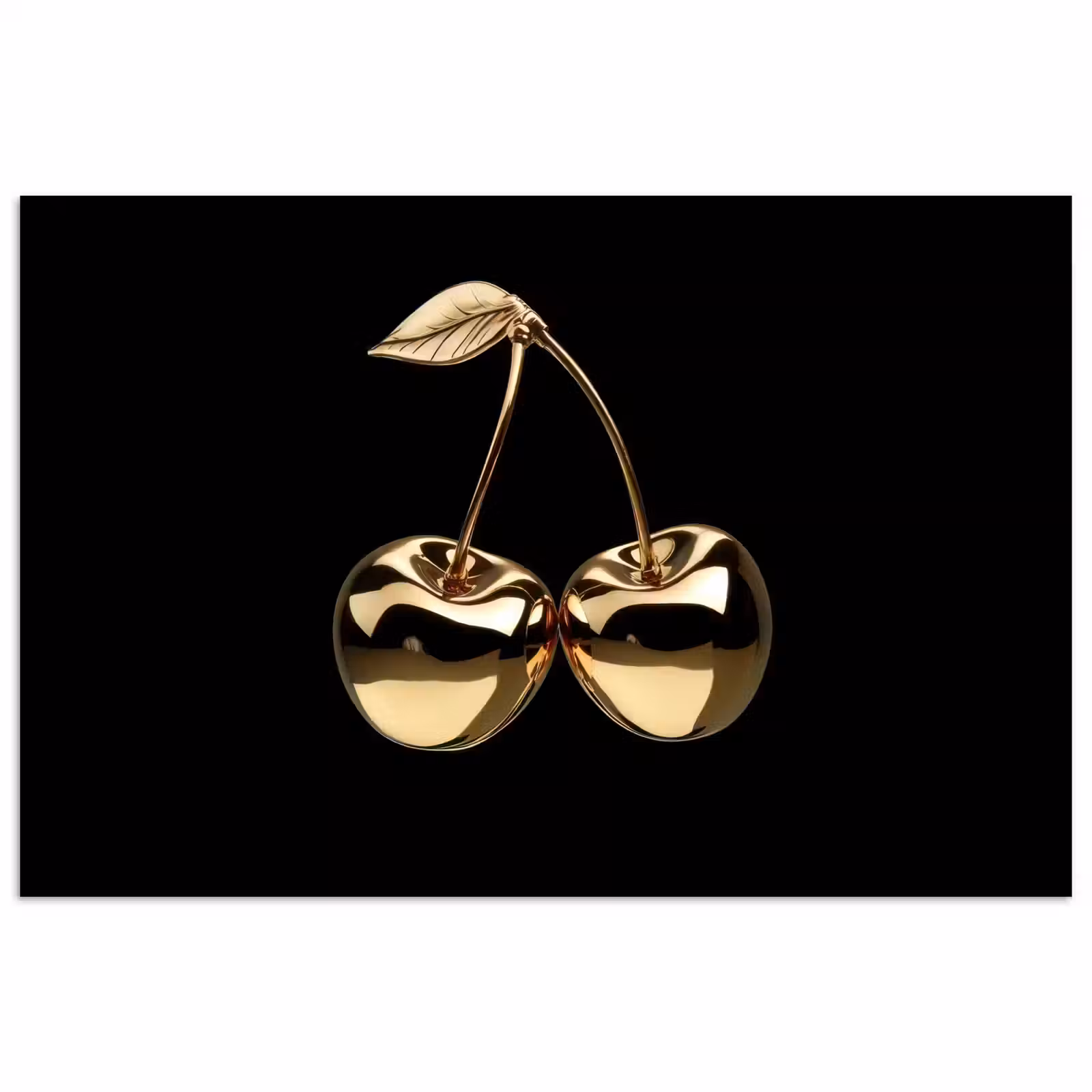 Poster - Kersen - Zwart - Goud - Chrome — 1
