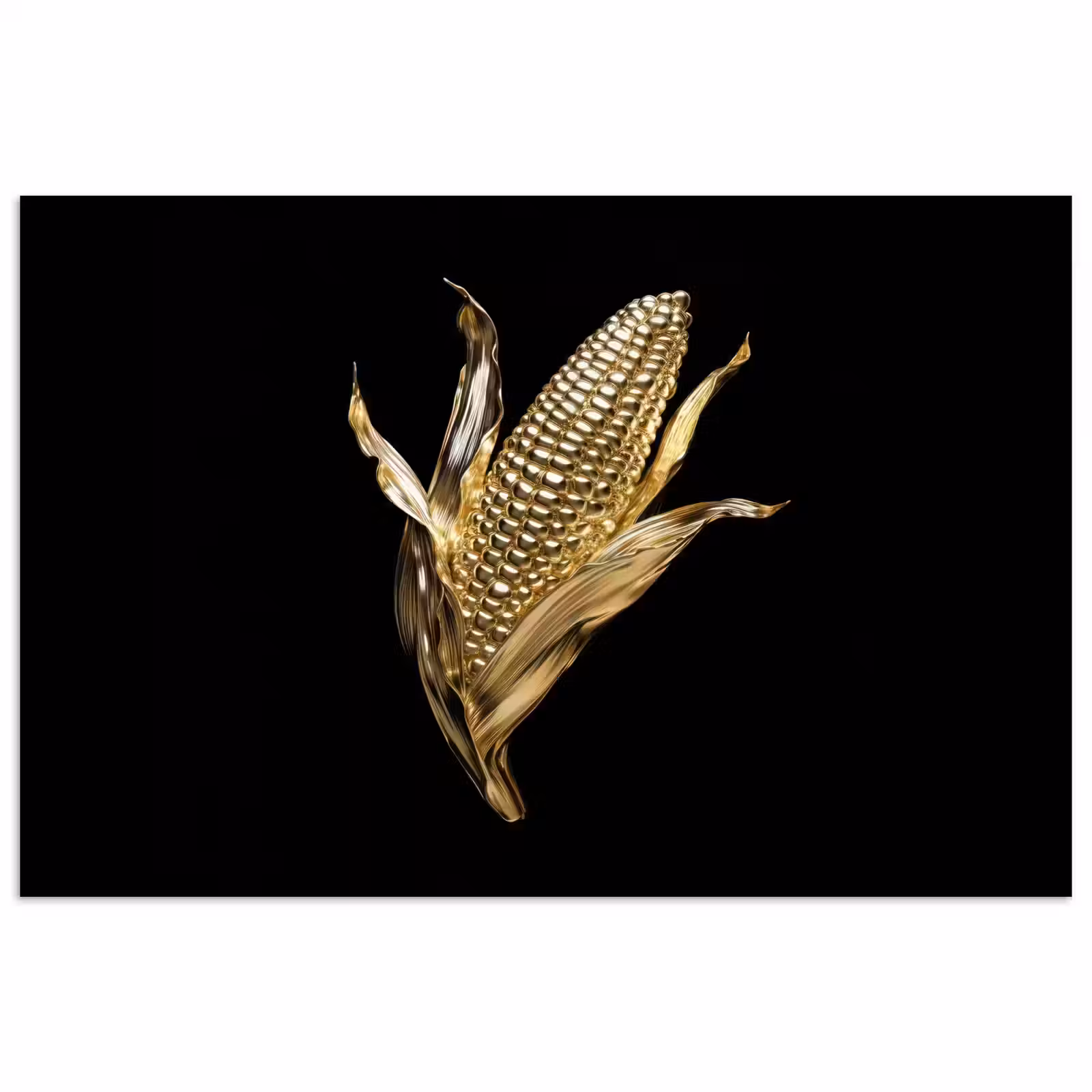 Poster - Mais - Eten - Goud - Zwart — 1