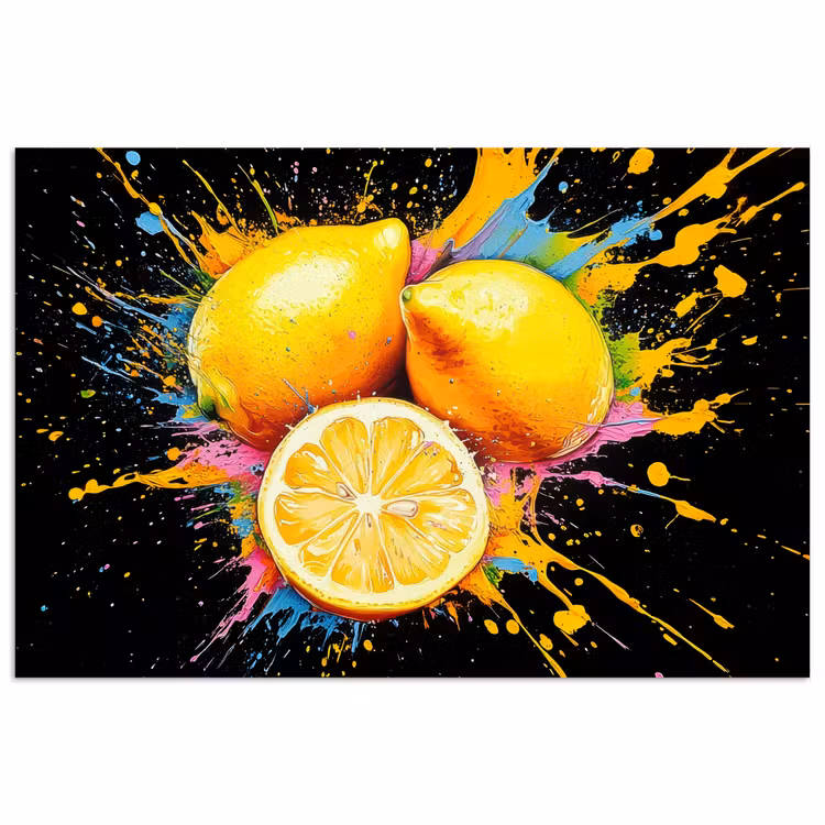 Poster - Citroen - Graffiti - Kleurrijk - Verf - Modern — 1