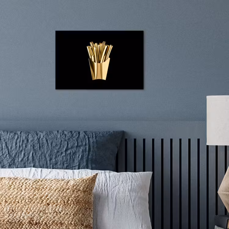 Poster - Friet - Goud - Chrome - Eten — 3