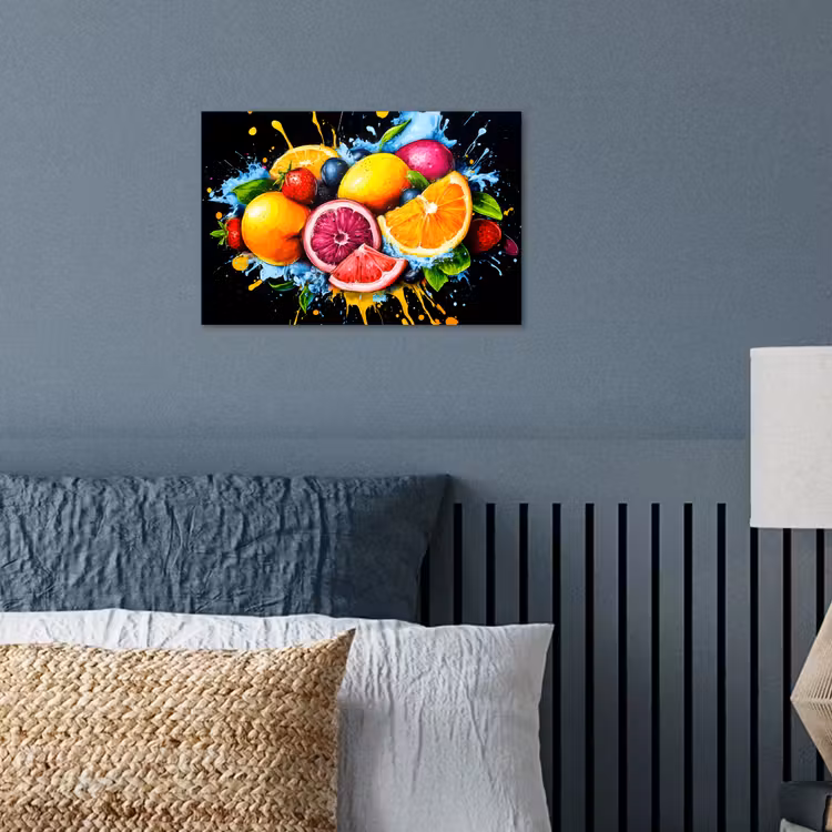 Poster - Fruit - Graffiti - Kleurrijk - Sinaasappel - Aardbei - Abstract — 3