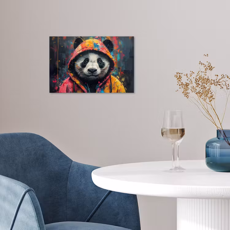 Poster - Graffiti - Panda - Jas - Kleurrijk — 4