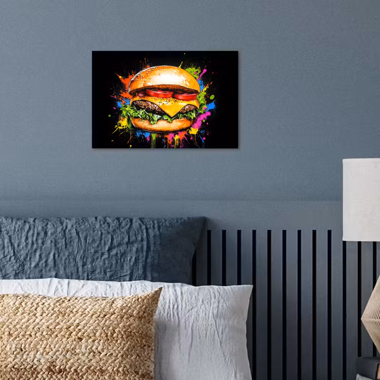 Poster - Hamburger - Graffiti - Verf - Kleurrijk - Eten - Abstract — 3