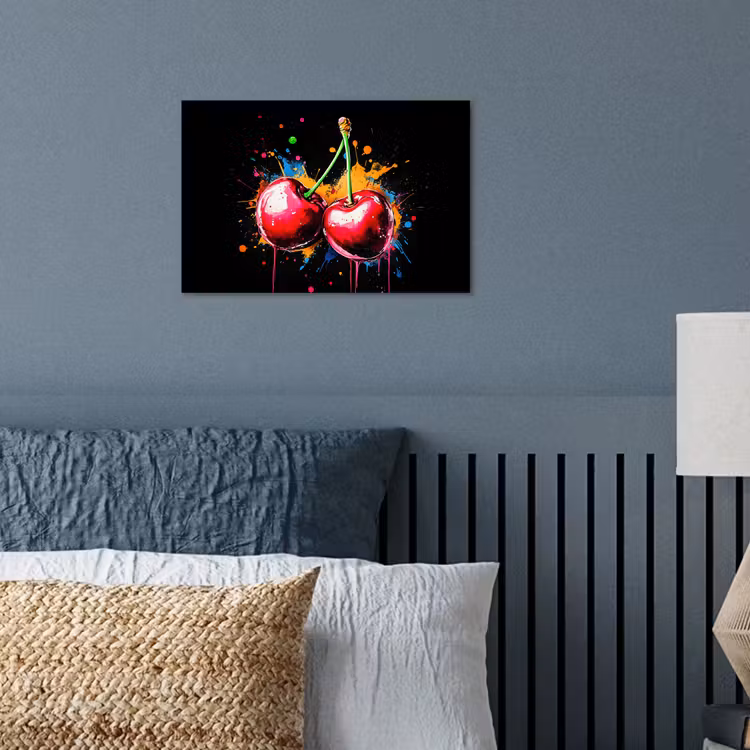 Poster - Kersen - Fruit - Graffiti - Verf - Abstract - Modern - Kleurrijk — 3
