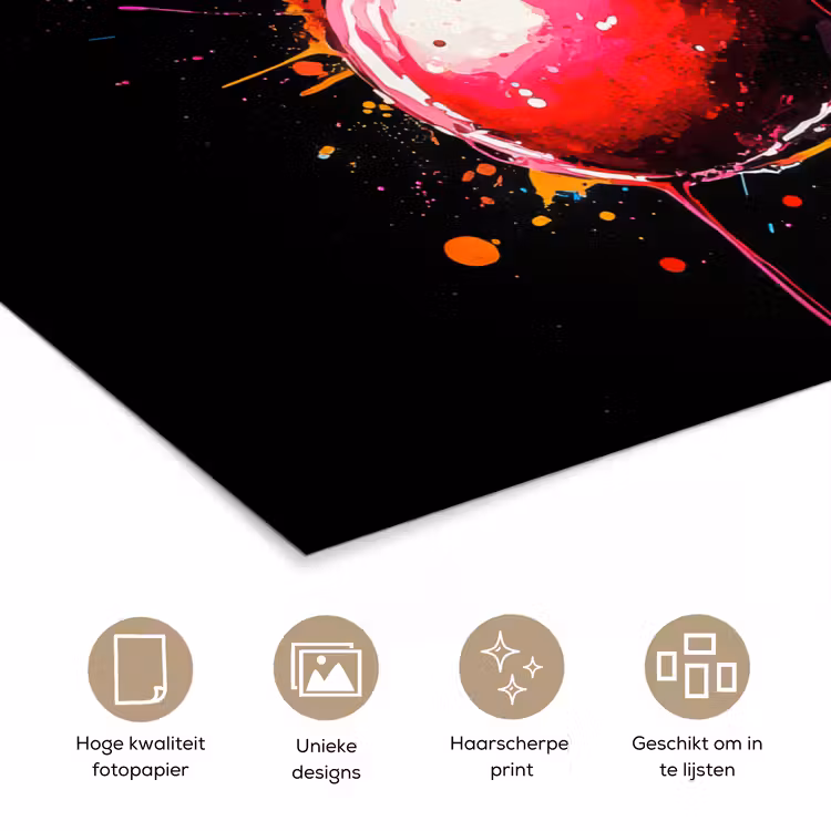 Poster - Kersen - Fruit - Graffiti - Verf - Abstract - Modern - Kleurrijk — 5