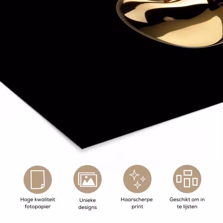 Poster - Kersen - Zwart - Goud - Chrome — 5