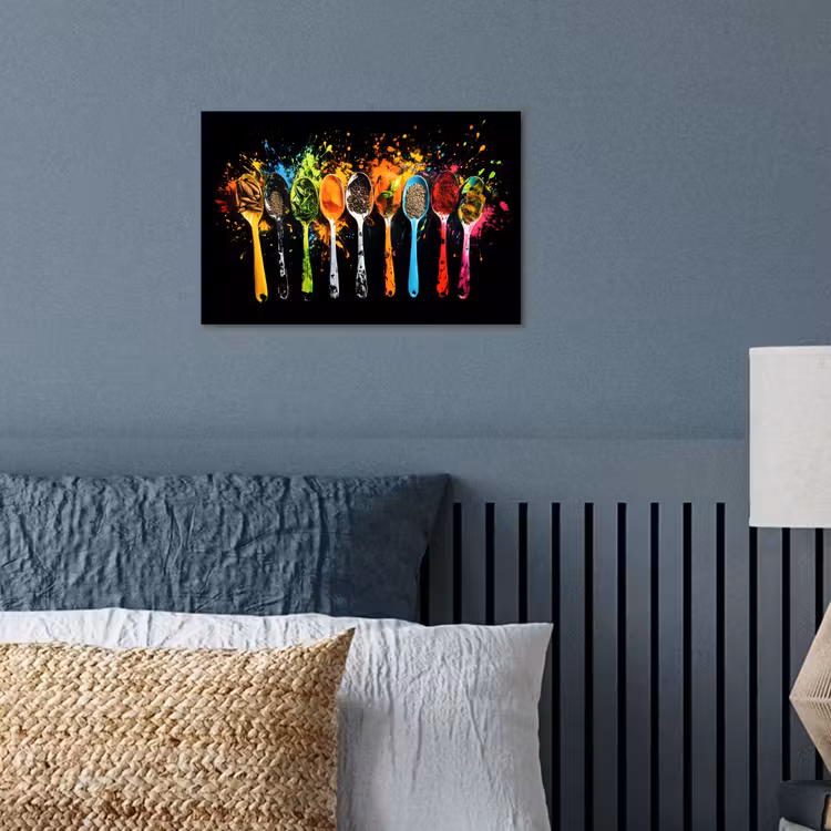 Poster - Lepels - Kruiden - Modern - Graffiti - Verf - Kleurrijk — 3