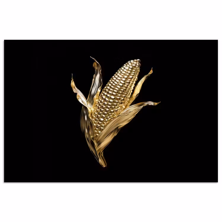 Poster - Mais - Eten - Goud - Zwart — 1