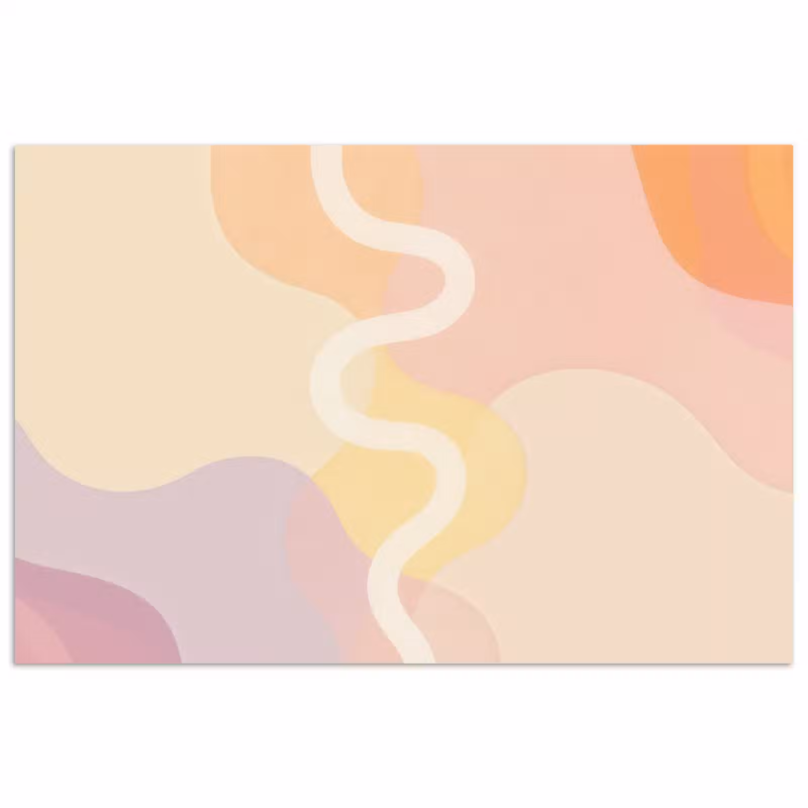 Poster - Golvende vormen - Abstract - pastel — 1