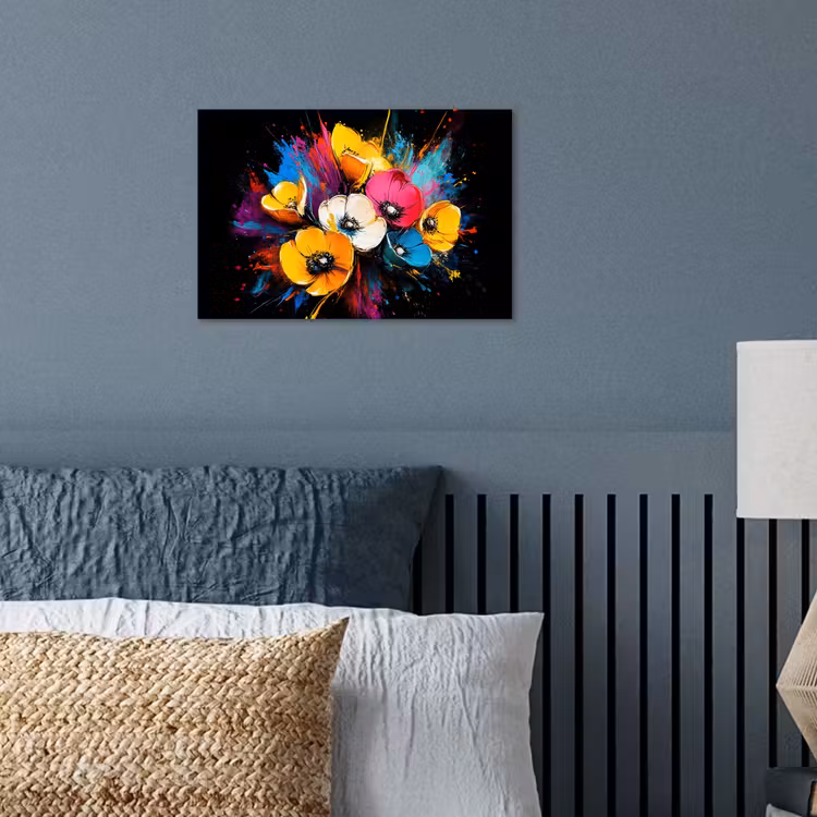 Poster - Bloemen - Kleurrijk - Graffiti - Modern - Boeket — 3