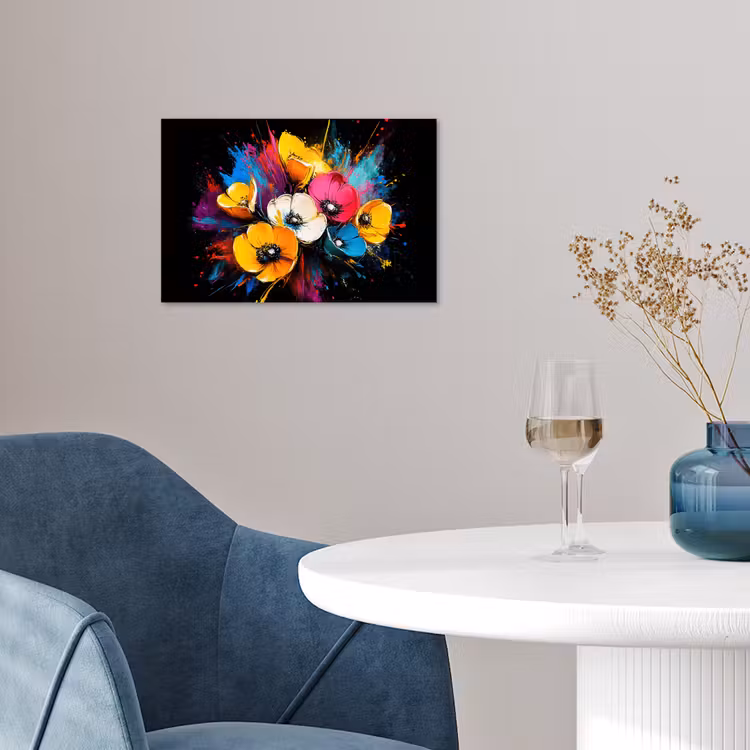 Poster - Bloemen - Kleurrijk - Graffiti - Modern - Boeket — 4