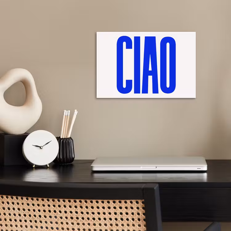 Poster - Ciao - Hoofdletters - Blauw - Minimalistisch — 2