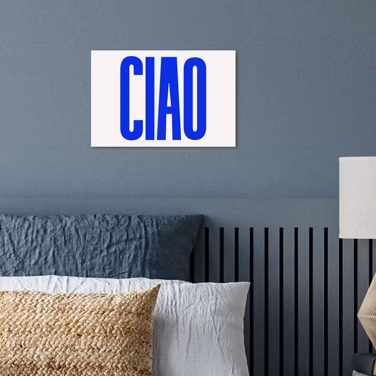 Poster - Ciao - Hoofdletters - Blauw - Minimalistisch — 3