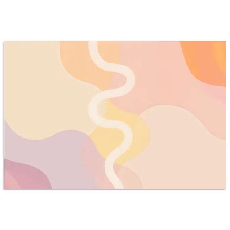Poster - Golvende vormen - Abstract - pastel — 1