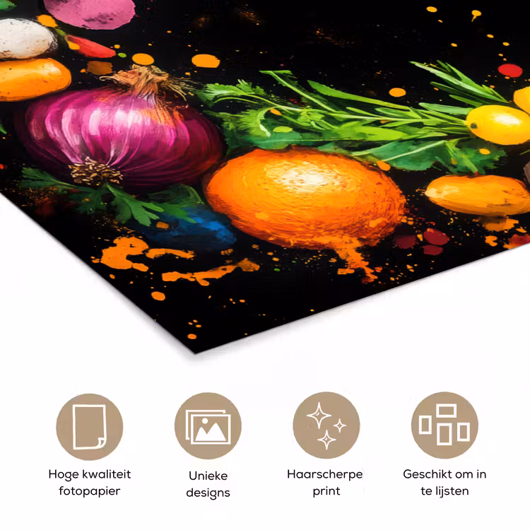 Poster - Groente - Graffiti - Kleurrijk - Koken - Abstract — 5