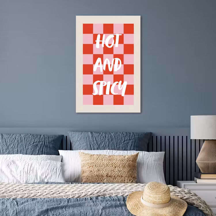 Poster - Hot - Spicy - Geruit - Rood — 3