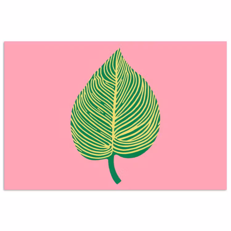 Poster - Illustratie - Blad - Minimalistisch - Groen — 1