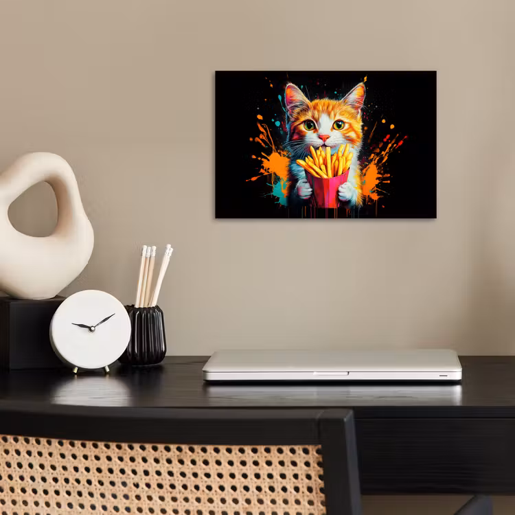 Poster - Kat - Eten - Patat - Graffiti - Abstract — 2