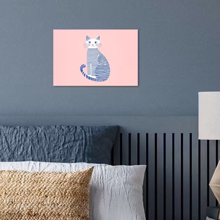 Poster - Kat - Illustratie - Minimalistisch - Roze — 3